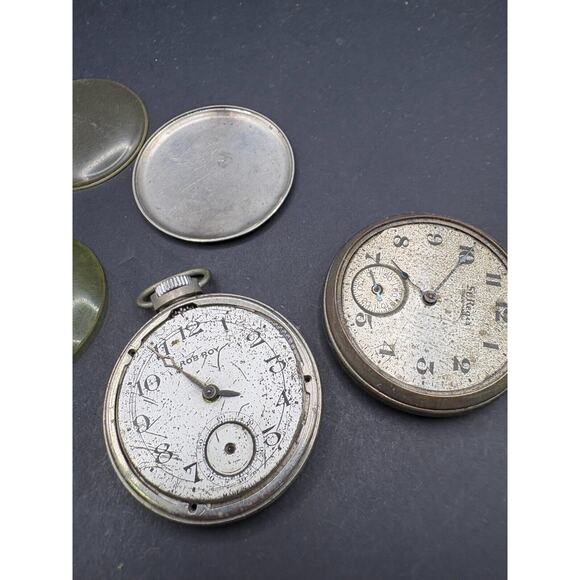 Lot Of Antique 2 Pocket Watches Movement & Cases Parts Rob Roy St. Regis main image 14